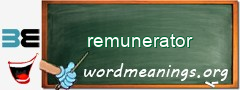 WordMeaning blackboard for remunerator